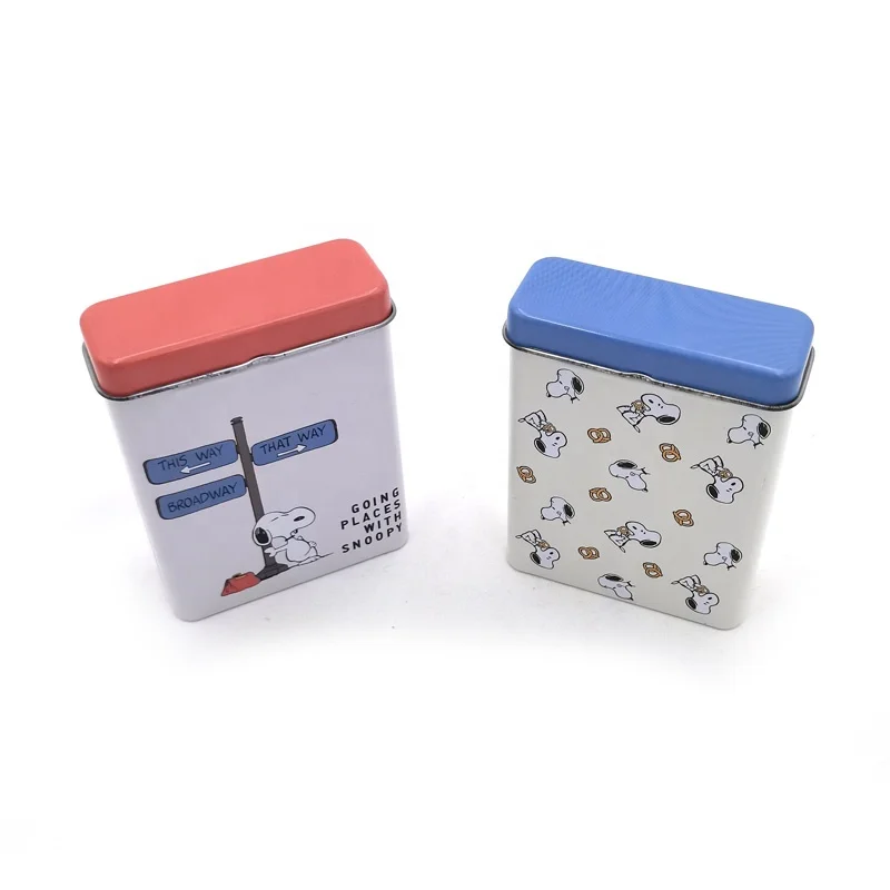 Customized flip metal tin box packaging cartoon poker card tin box packaging cigarette metal packaging box
