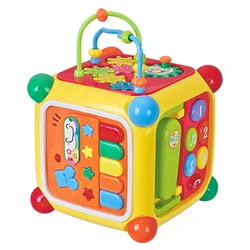 CPC Intelligence bead game 6 sides musical kids activity cube  baby plastic education toys