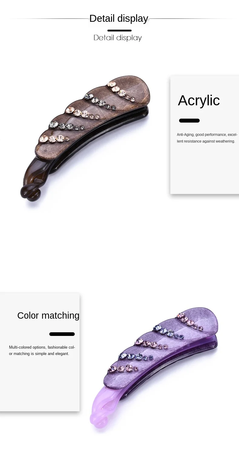 Acrylic barrettes