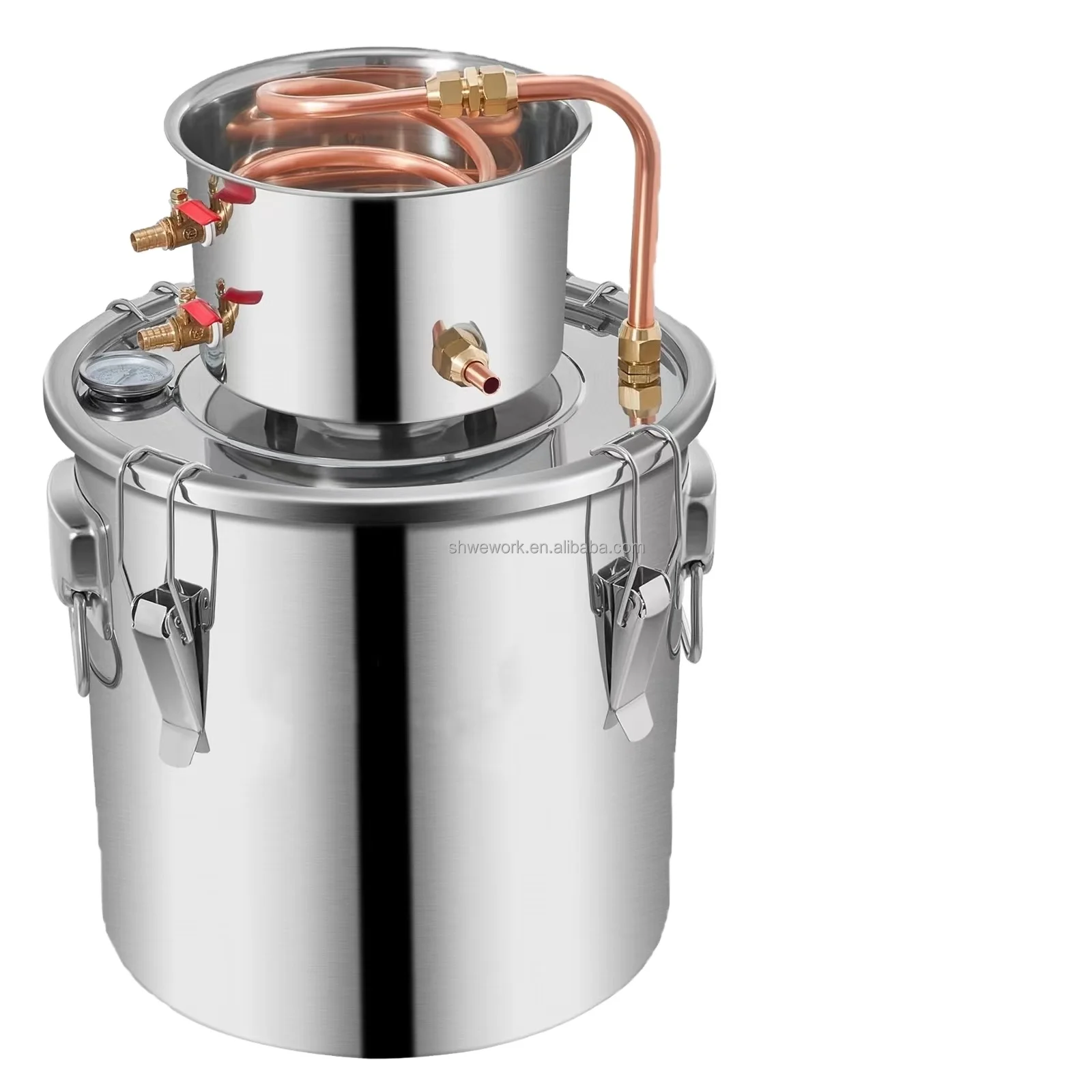 3/5/8/13 Gal Alcohol Still 12/19/30/50L Ethanol Whiskey Beer Water Alcohol Distiller Home Mini Moonshine Still
