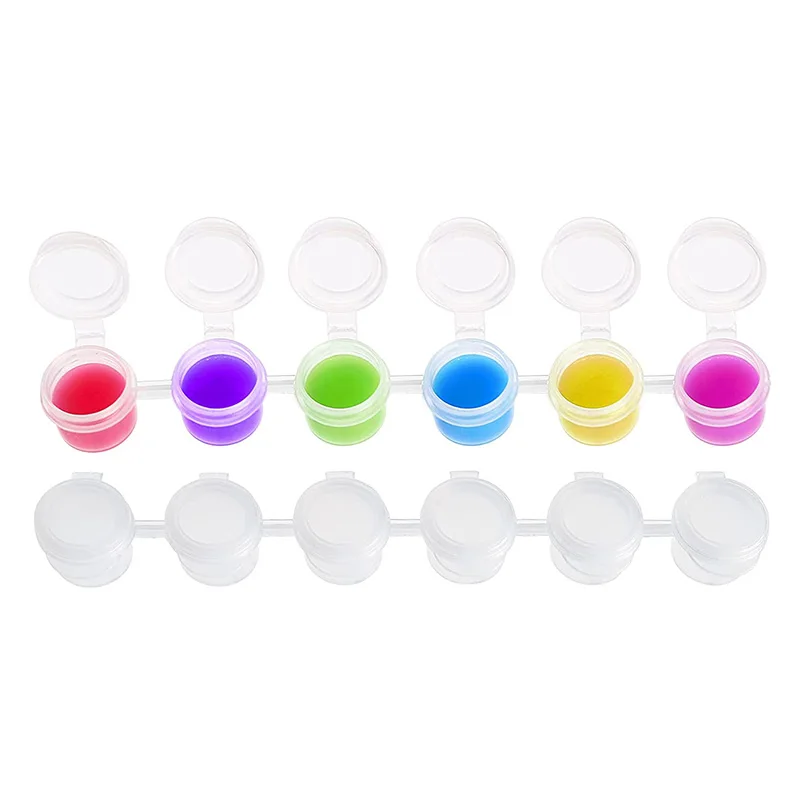 Blank Plastic Storage Containers Empty Acrylic Paint Strips Pots