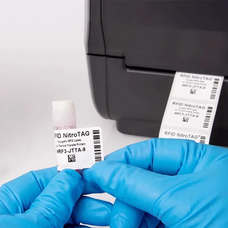 Custom Low Temperature Roll Etiquette Autocollant Medical Freezer Cryogenic Label Blood Test Tube Sticker Labels For Frozen