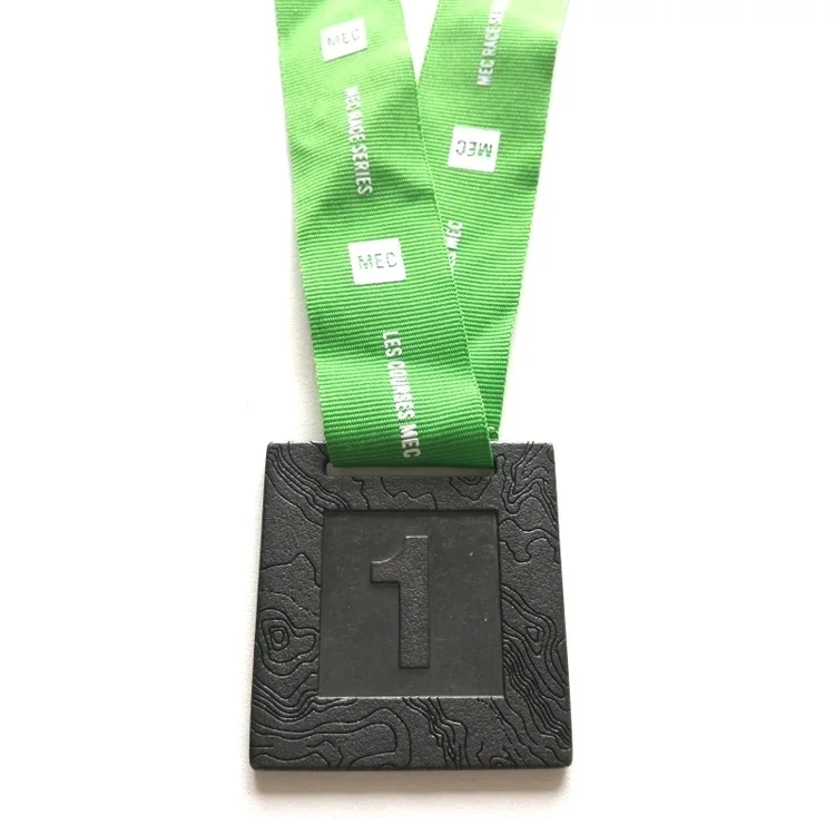 Высокоэффективный китайский поставщик, напечатанный на заказ шнурок с приподнятым логотипом, спортивные металлические медали