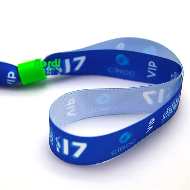 Hot Selling Cheap Fabric Woven Bracelet Custom Logo Printing Woven Satin Wristbands For Event