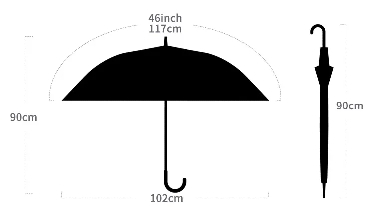 Ovida Suppliers Manufacturer Wholesale High Quality J Shape Straight Umbrella with Logo customized Promotional Umbrella