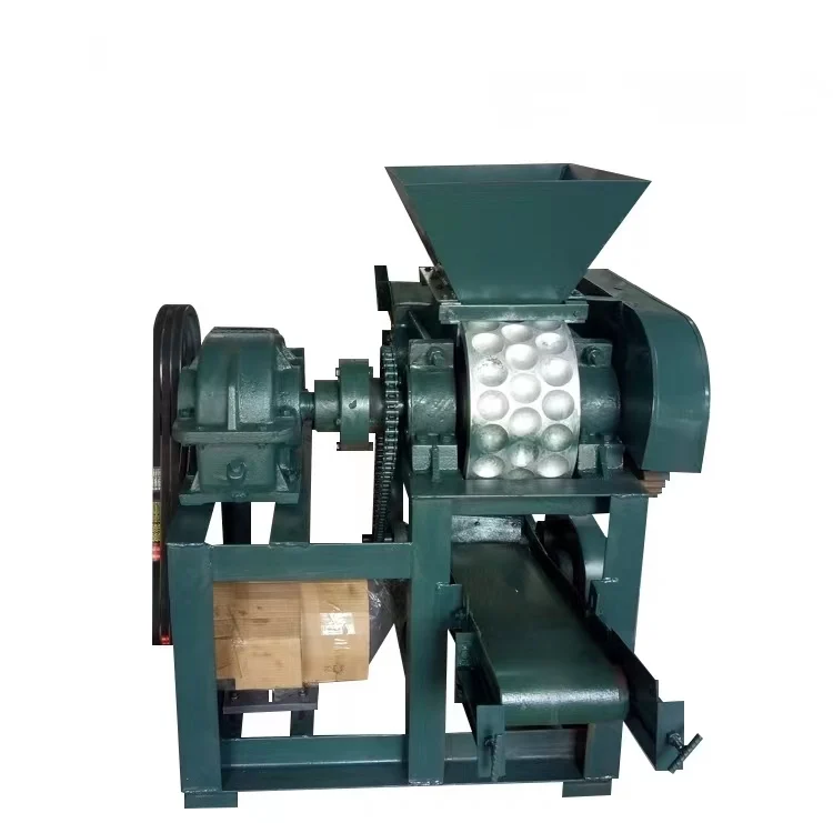 Mini charcoal briquettes machine double roller charcoal ball press machine