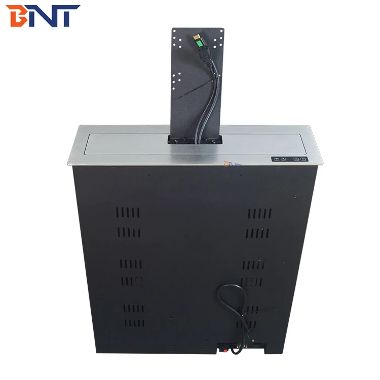 OEM/ODM large 19 inch lift screen monitor flip up Anti-pinch LCD Lift Motorized hidden lift monitor for conference