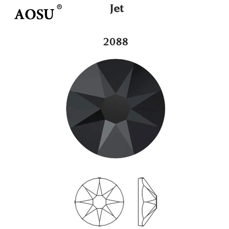 AOSU High Quality 16 Cut Facets SS16 SS20 SS30 AB Crystals Non Hotfix Strass Flatback Glass Rhinestones For Jewelry