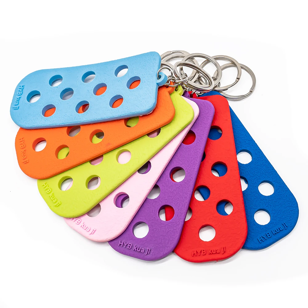 Factory Direct Custom with Hole EVA Keyrings Wholesale Silicone Key Ring 2D Rubber Key Chain Soft PVC Keychain