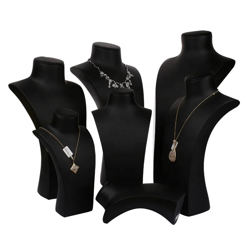 FSD hot sale customize pu leather jewelry display bust factory wholesale necklace stand
