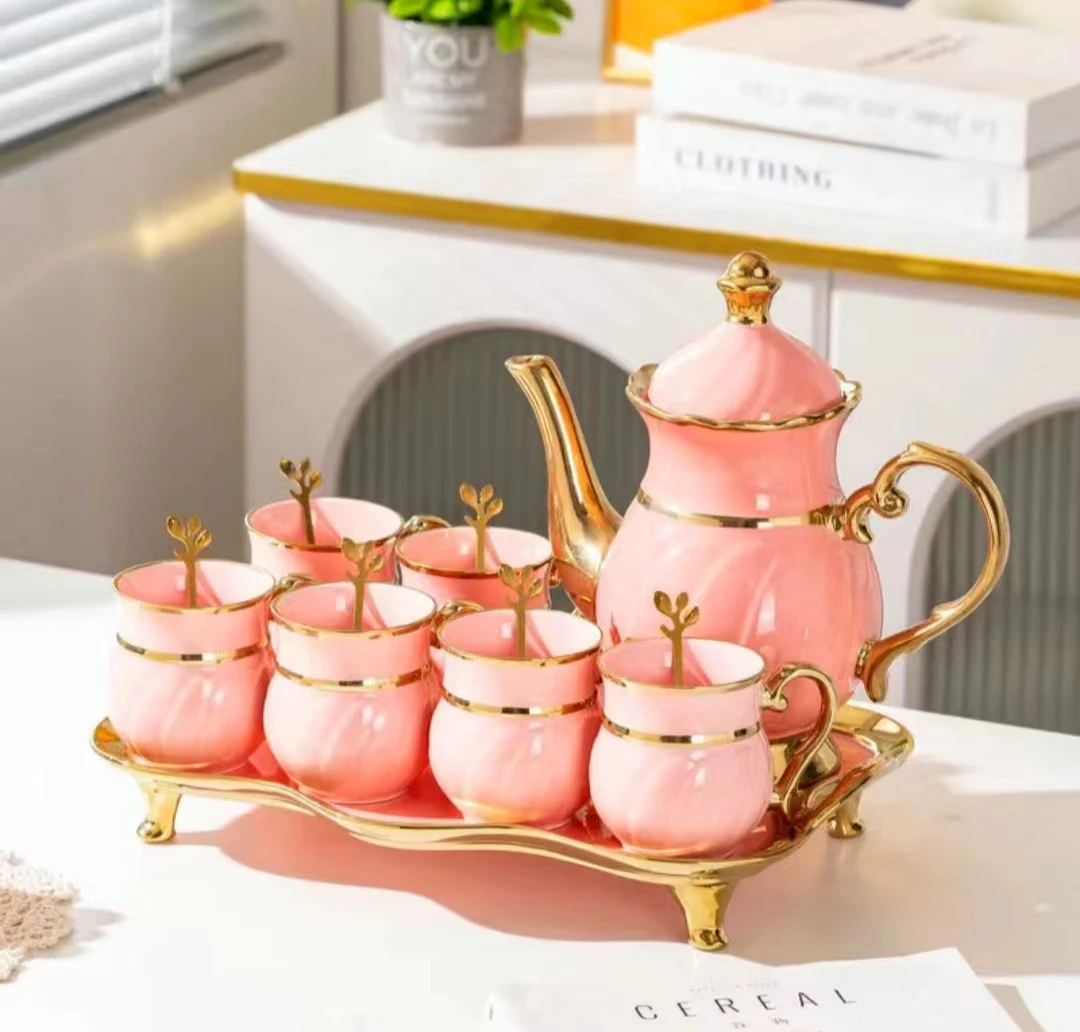 Factory Wholesale European Ceramic Luxury Coffee Cup Set Best-Selling Afternoon Tea With gold Porcelain Eco-Friendly for Gifts