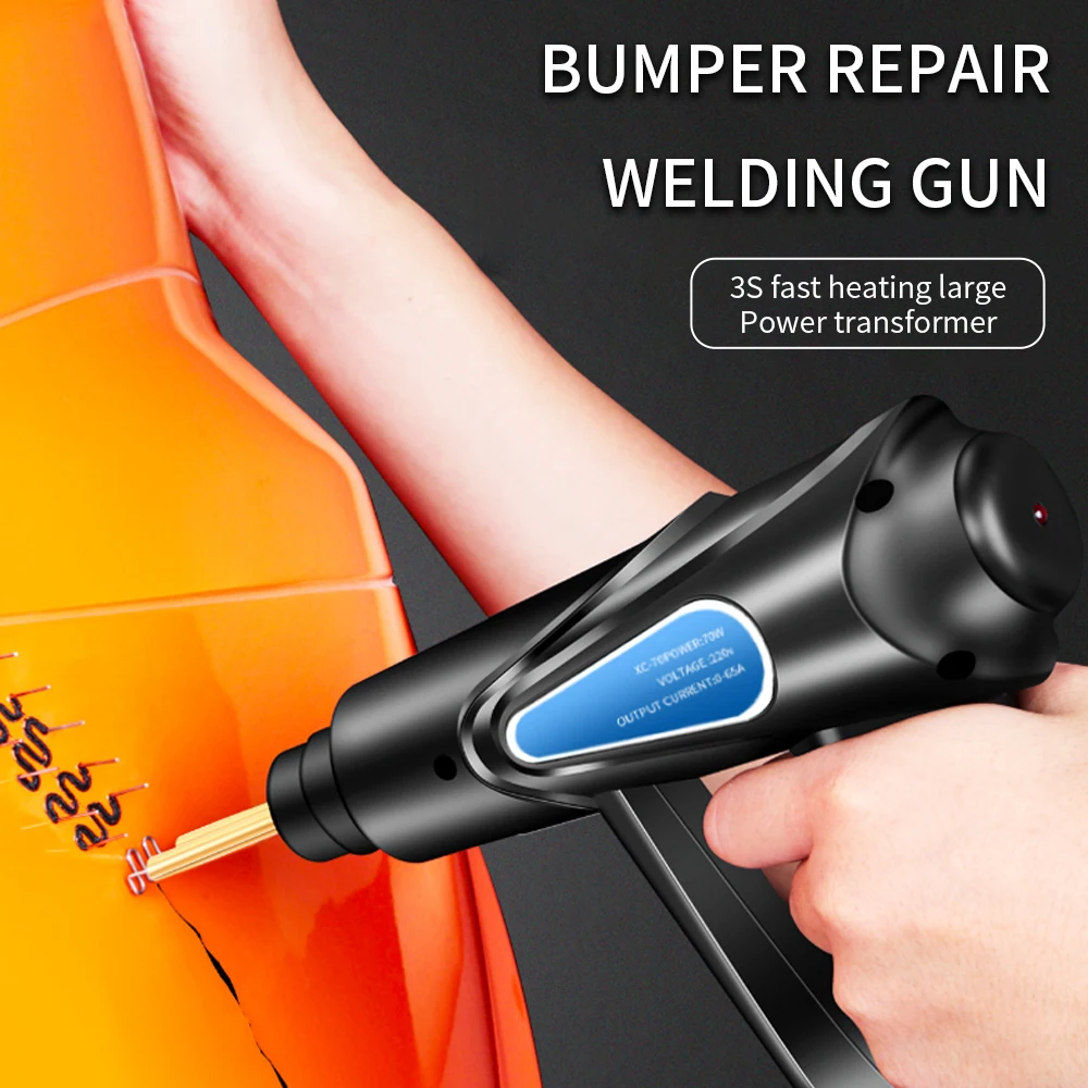 70W Hot Stapler Plastic Welder Machine Plastic Bumper Soldering Iron Garage Tools Car Bumper Repair Kits PVC Welder Gun