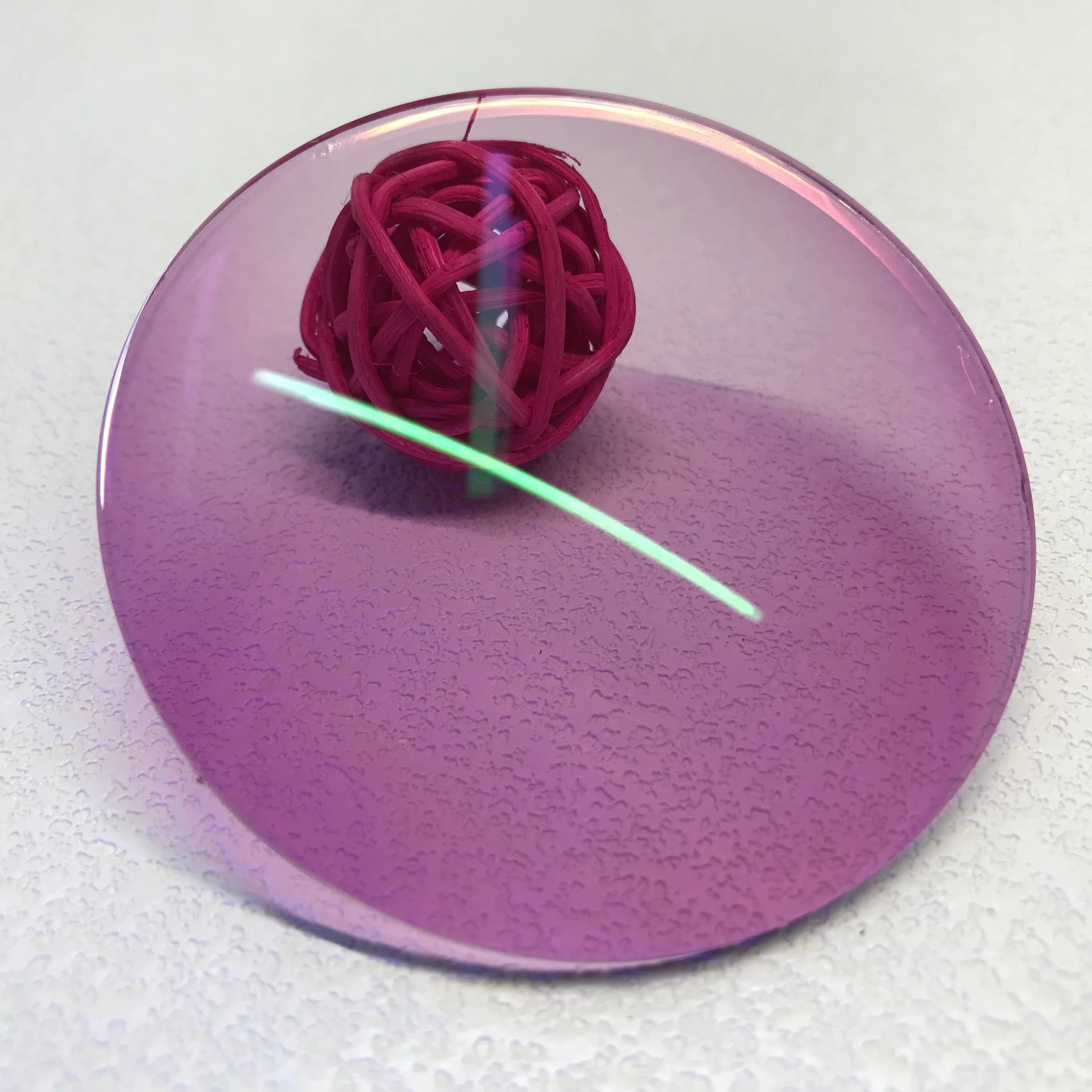 Fashionable and popular 1.56 anti glare stock photochromatic purple/blue optical lenses with multi coating