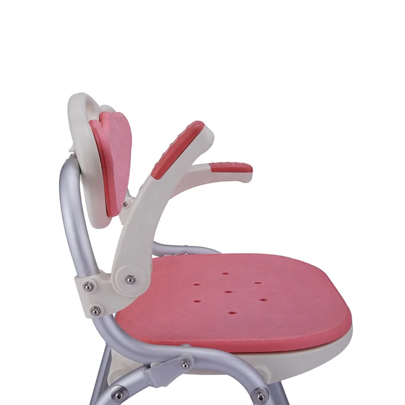 
Hot Selling Adjustable Foldable Bathroom Chair Elderly Shower Seat With Padded Cushion 