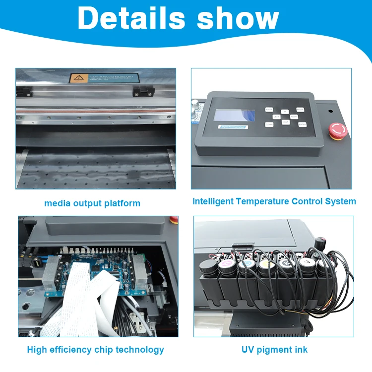 2024 new design 30cm 3 XP600 uv dtf printer a3 uv sticker printer pet film uv dtf printer full set ab film
