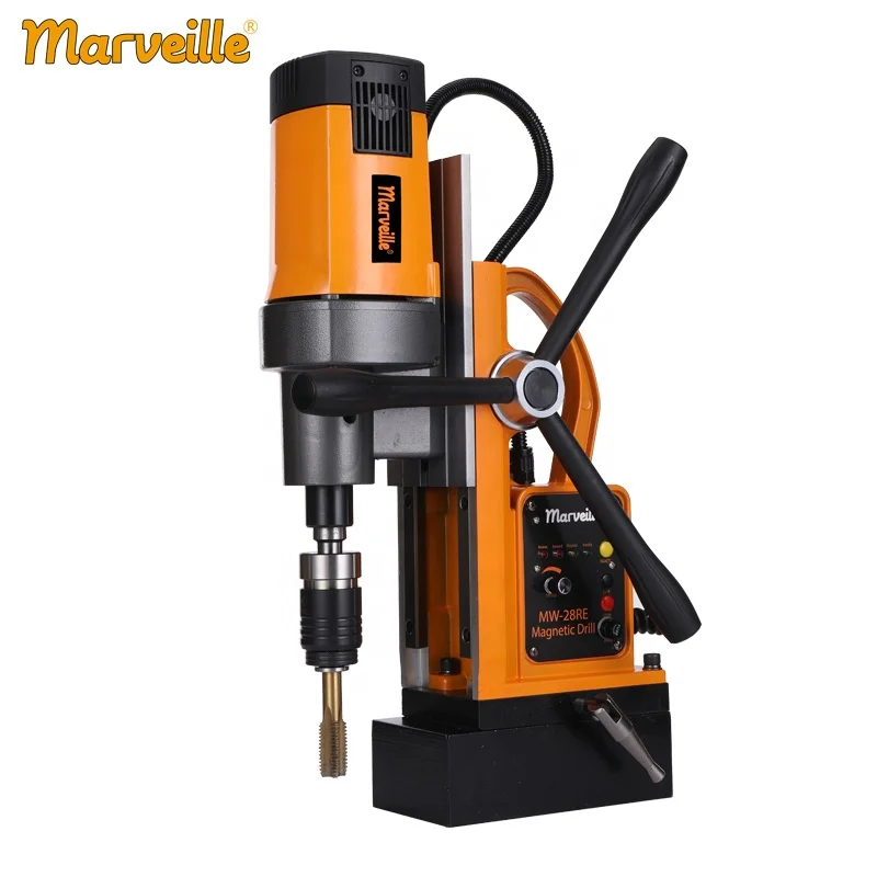 Marveille MW28RE 28MM MT3 80MM15500N Professional Magnetic Drill Tap Machine Automatic 3 Speed magnetic drill machine heavy duty