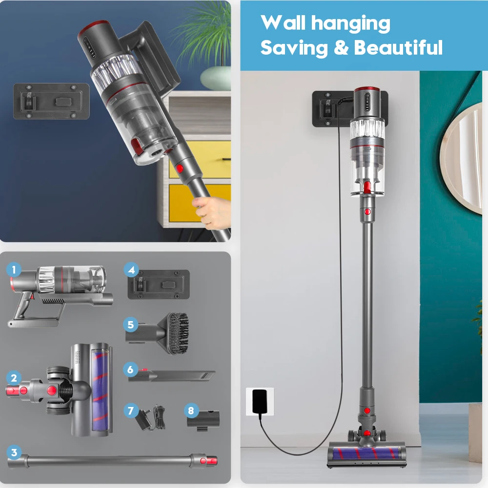 OEM Handheld Vacuum Stick Vacuum Cleaner Brushless Motor 150W-280W Household, Pet Hair
