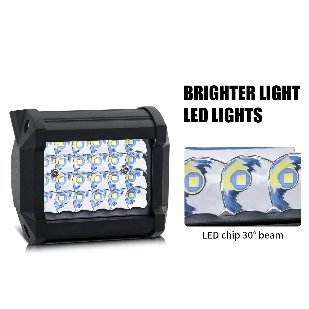 4 дюйма ряда 72W фары для 7200LM автомобиля Led рабочий свет 6000K белый водонепроницаемый внедорожный