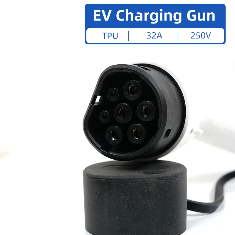 Bluesky Tpu Material 480v 32A 3 Phase CCS Type 2 Electric Car Ev Charging Gun With 5 Meters Cable