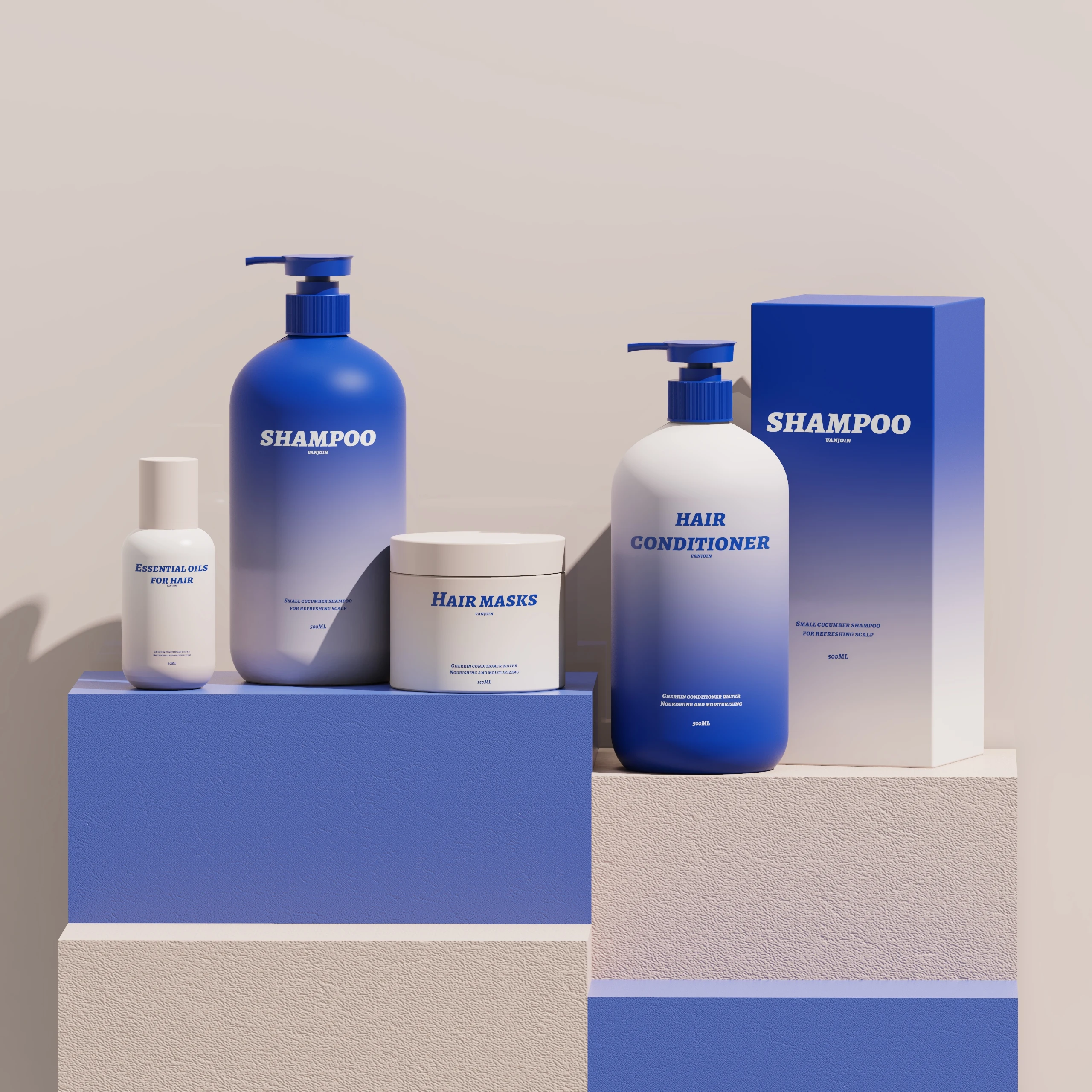 skincare bottles packaging luxury 250ml 300ml 500ml plastic cosmetic spray lotion bottle with top cap for shampoo hair oil care