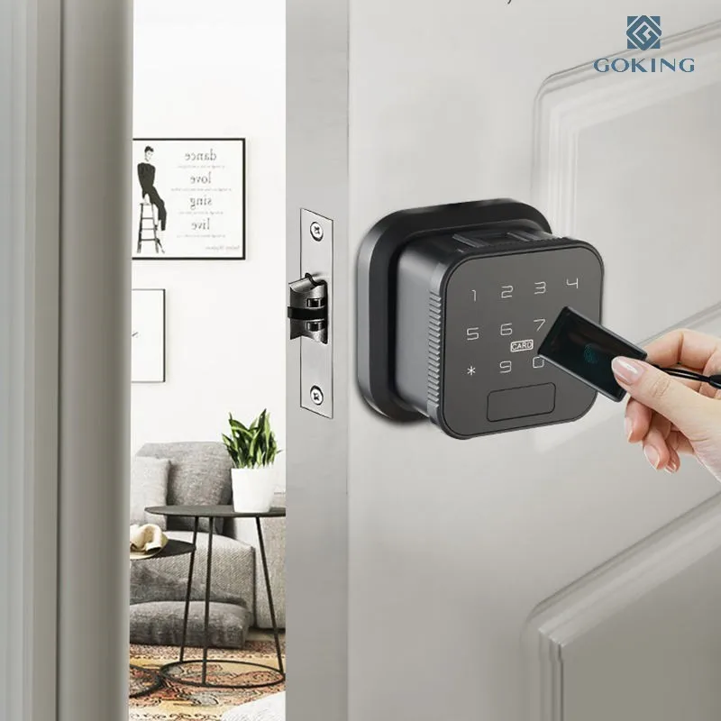 Goking china wholesale security door lock electric intelligent lock tuya digital door knob lock with electronic keypad