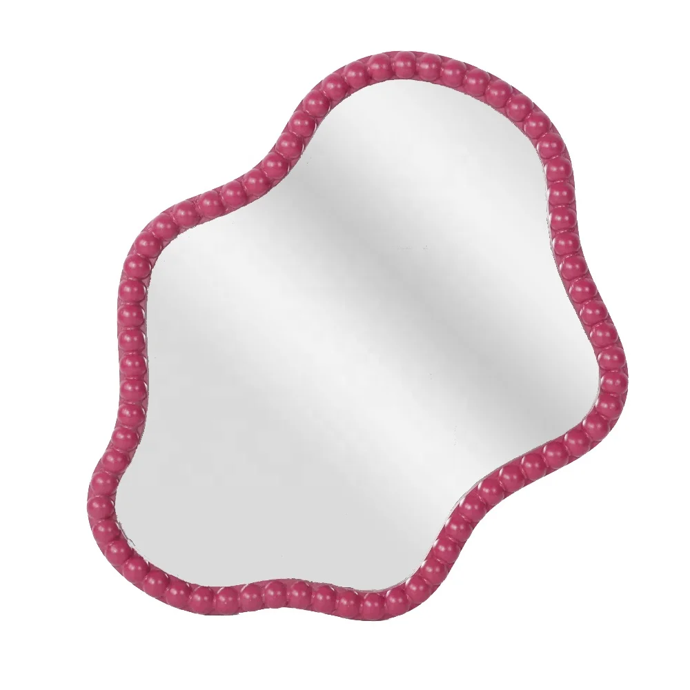 Foryoudecor decorative resin wall makeup mirrors custom random shape mirror frame custom frame color for home decoration