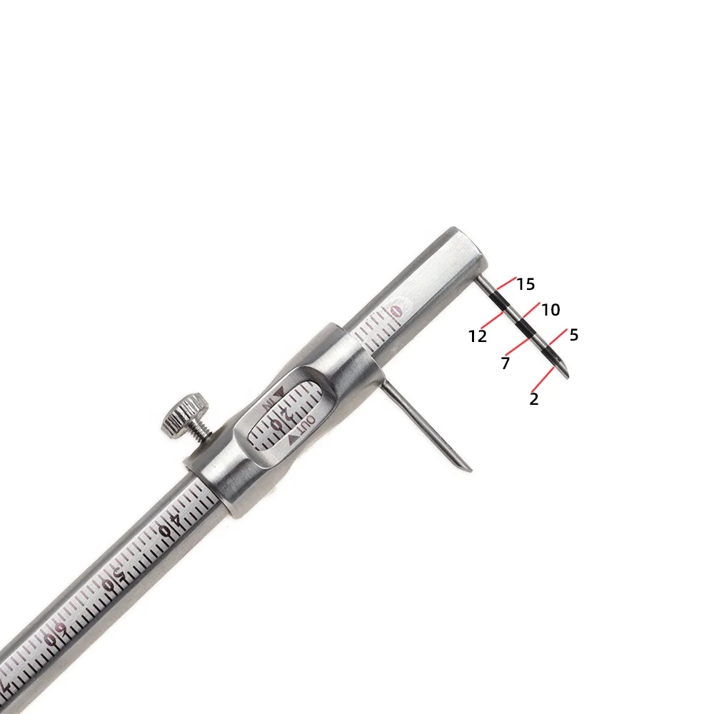 Dental Orthodontic Sliding Caliper Implant Measuring Gauge Ruler Scaler Round 0-80mm Dental  Measuring Instrument