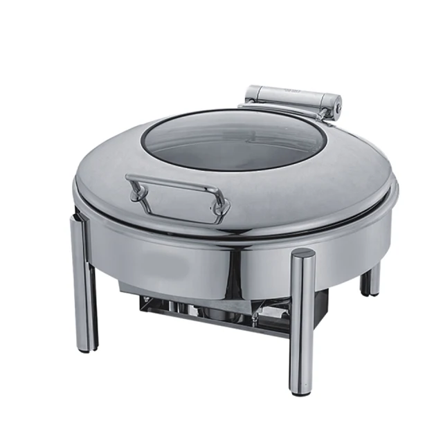 High Quality Stainless Steel Buffet Food Warmer Chafing Dish Food Risers Buffet Round Chafing Dish