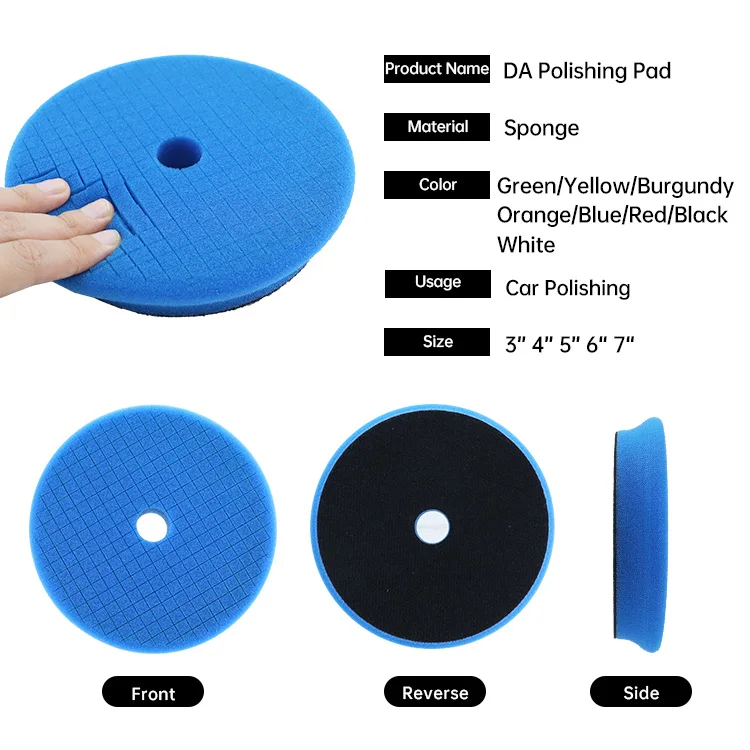 Private Logo Cross Line Scratches Remover Pad 5.5 Inch Face with 5 Inch 125mm Backing Plate Compound Buffing Sponge Pads