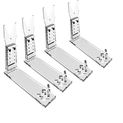 Factory Wholesale Acrylic Display Stand General Gun Holder 5 Gears Adjustable Clear Acrylic Short Gun Model Showing Rack