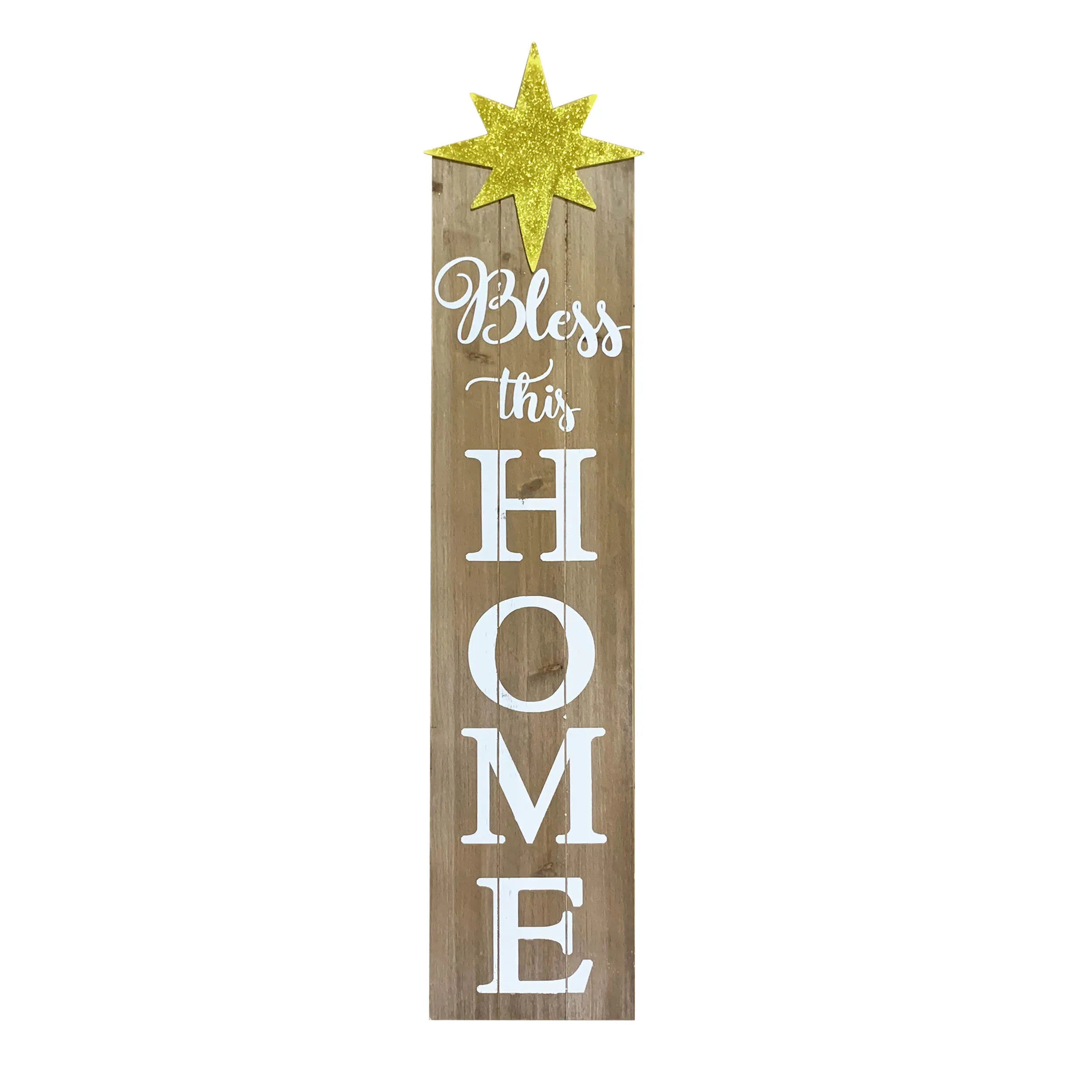 
Christmas Rustic Bless This Home Wooden Sign Wooden Plaque Porch Sign 
