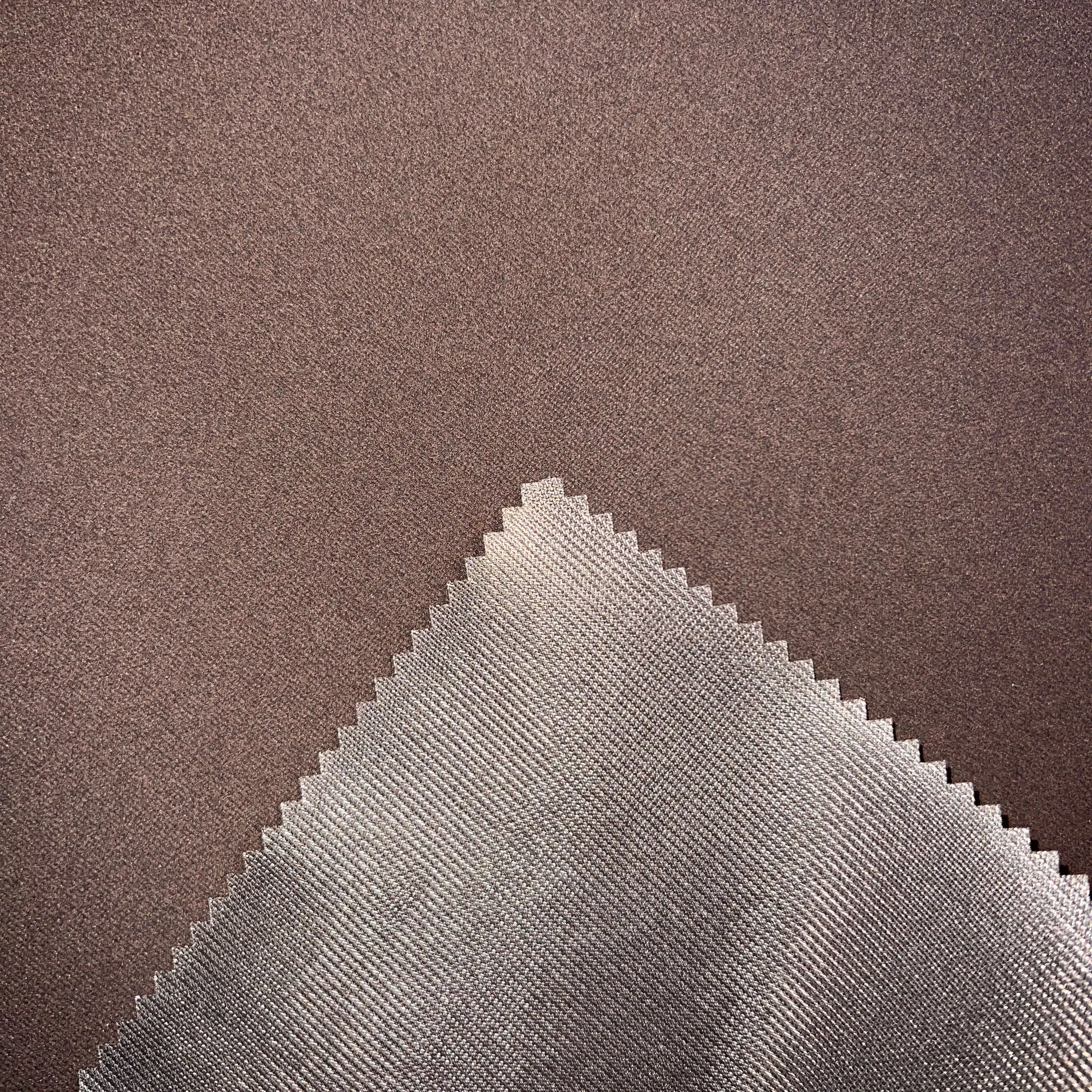 Flock Fabric Polyester Rayon 100gsm velvet fabric Woven Tricot Knitting Flocking Velvet Self-Adhesive Fabric