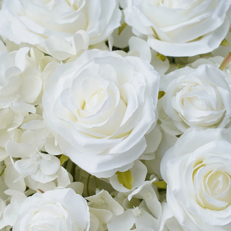 White Poppy Hydrangea Rose Orchid Wedding Table Centerpieces Ball Celebrations Event Welcome Sign Flower Arrangement Party Props
