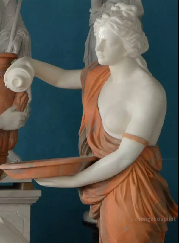 Outdoor Decoration Marble Life Size Natural Stone Greek Mythology Apollo Bath sculpture