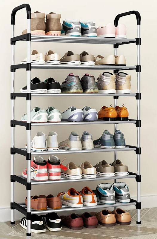 Adjustable Height New Arrival Steel Shoe Rack Entryway Multi-layer Black Shoe Storage Shelf Racks