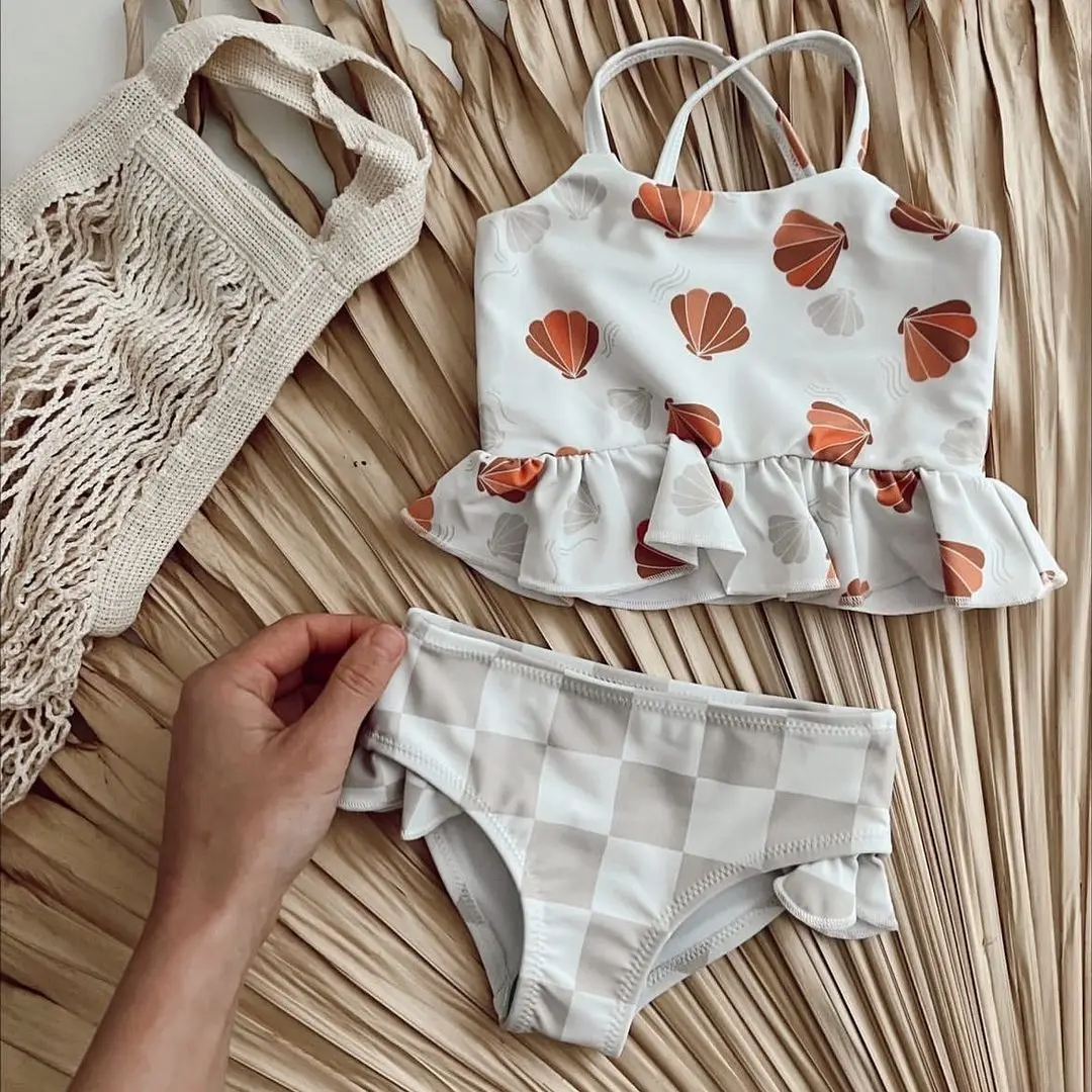 Hot Selling Custom Desigshirt Set Toddler Bikini Cute Rveste Bshortsar Two Piece Girls Swimweartraining Vestrvice Kid Support