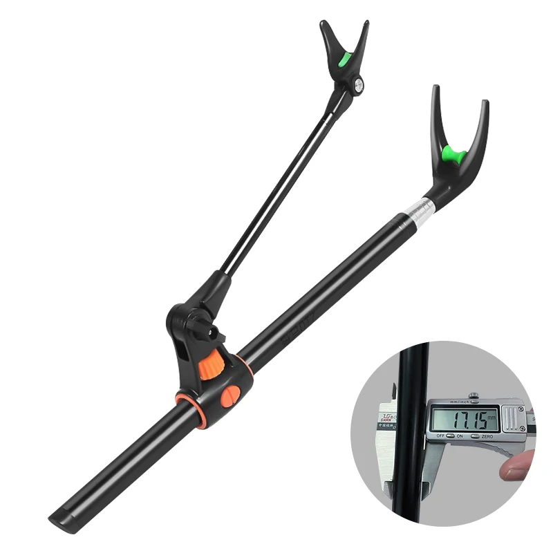 DN 180 degree rotation 2.1m stainless steel telescopic fishing rod holder adjustable ground fishing rod rack stand