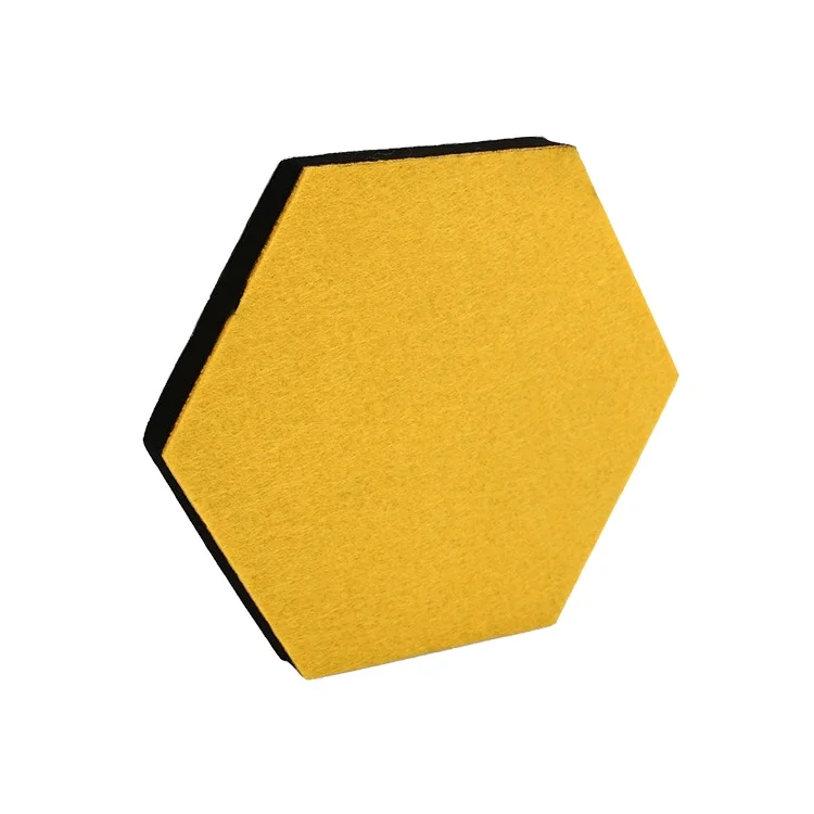 Шестигранная доска для заметок из 100% полиэстера, войлок с гвоздями для украшения стен