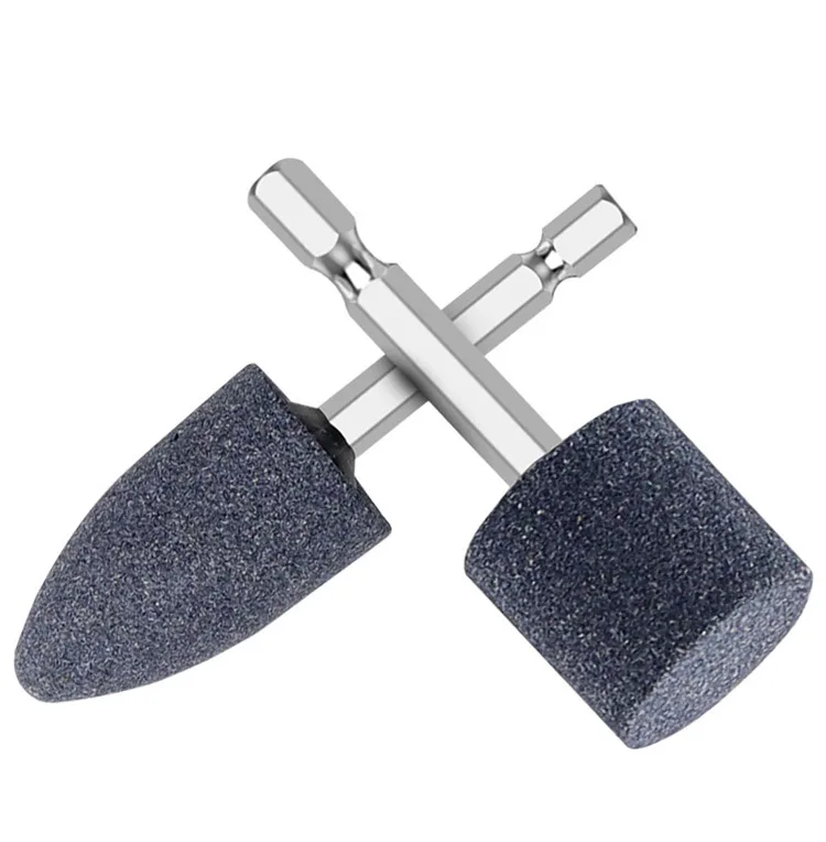 6.3mm*24mm tapered grinding wheel with hexagonal handle brown corundum polishing wheel grinding head electric rotating tool