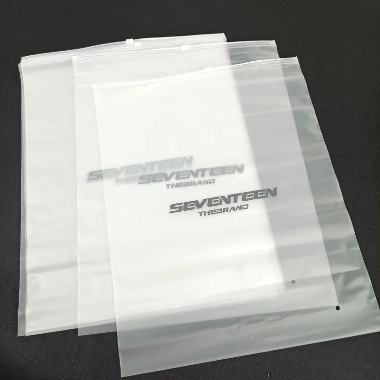 20*30cm Customized Printed PE/CPE Translucent Frosted Plastic Packaging Bags Biodegradable Plastic Bags Ready For Sale