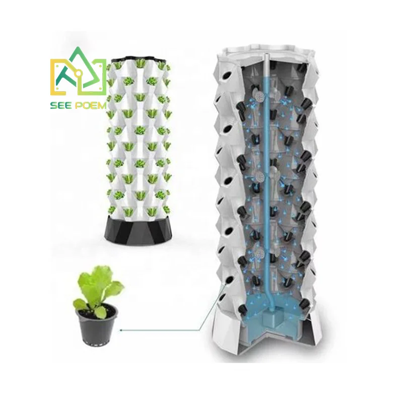 Vertical Farm Nft Pineapple Tower  Aeroponic/Hydroponic Tower Growing Systems for sale