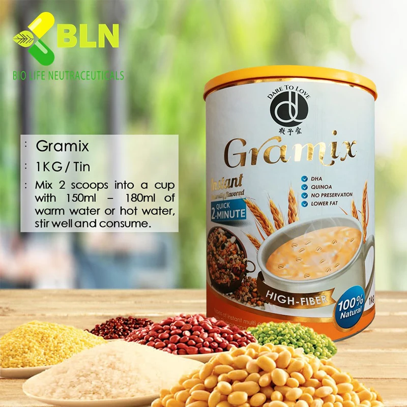 Factory Price Delicious Breakfast Meal Replacement Gramix with 24 Type of Instant Multigrain to Feels Satiety