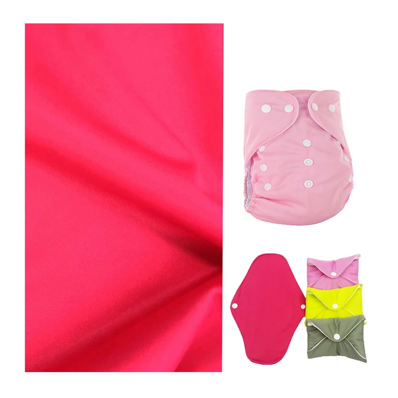 Babyshow 100% Polyester Fabric For Baby Cloth Diapers Waterproof 100% Polyurethane Laminate Fabric For Wet Dry Bags