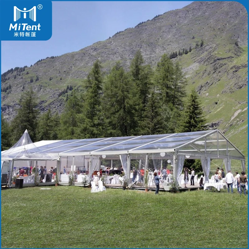 Outdoor Luxury 15x20m 200 Seaters Clear Roof Marquee Tents Transparent for Wedding Party