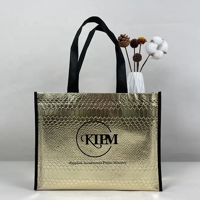 Custom Made Laminated Tote Bags Custom Logo Waterproof Pet Grey Fringe Tote Bag Sets Folding Christmas Bulk Gold Tote Bag Cute