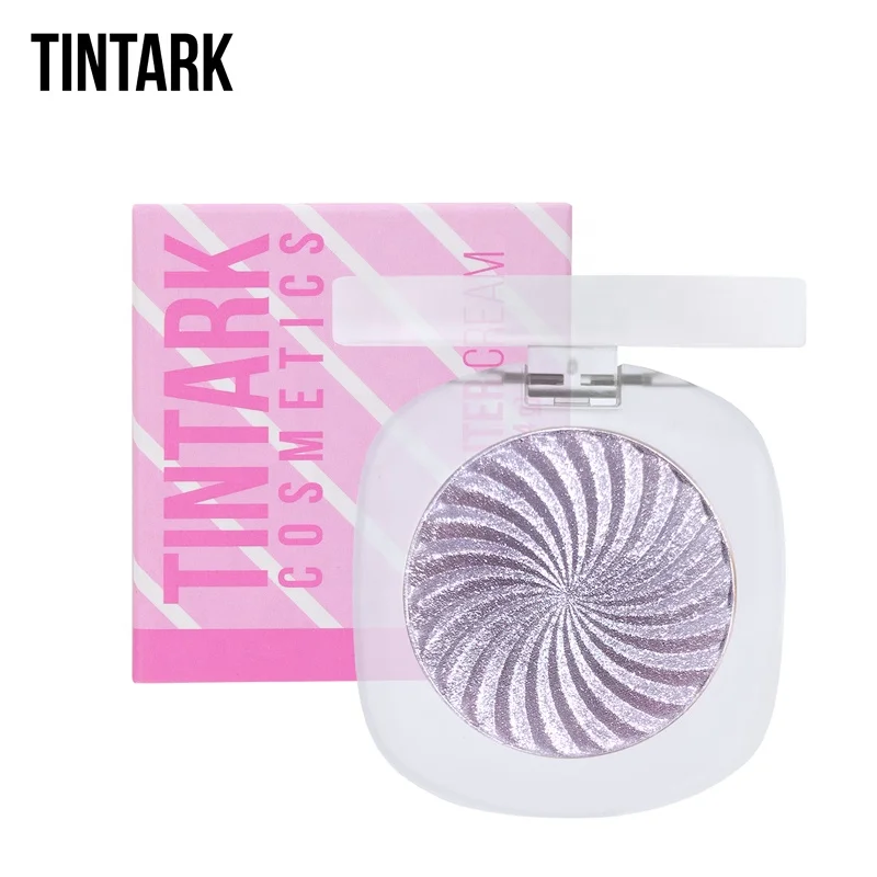 Low MOQ TINTARK Talc Free Purple Diamond Glow Highlighter Unique Cheek Shimmer Mini Makeup Highlighter Palette