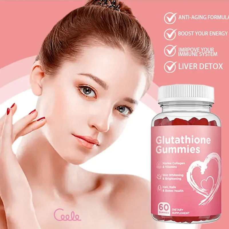 Best Whitening Gummies Glutathione Collagen Supplements Dark Knuckles Slimming Hip Butt Enhance Big Ass Healthcare Candy Gummies