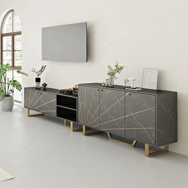 Modern nordic living room television table furniture wood particleboard tv stand cabinet, tv unit