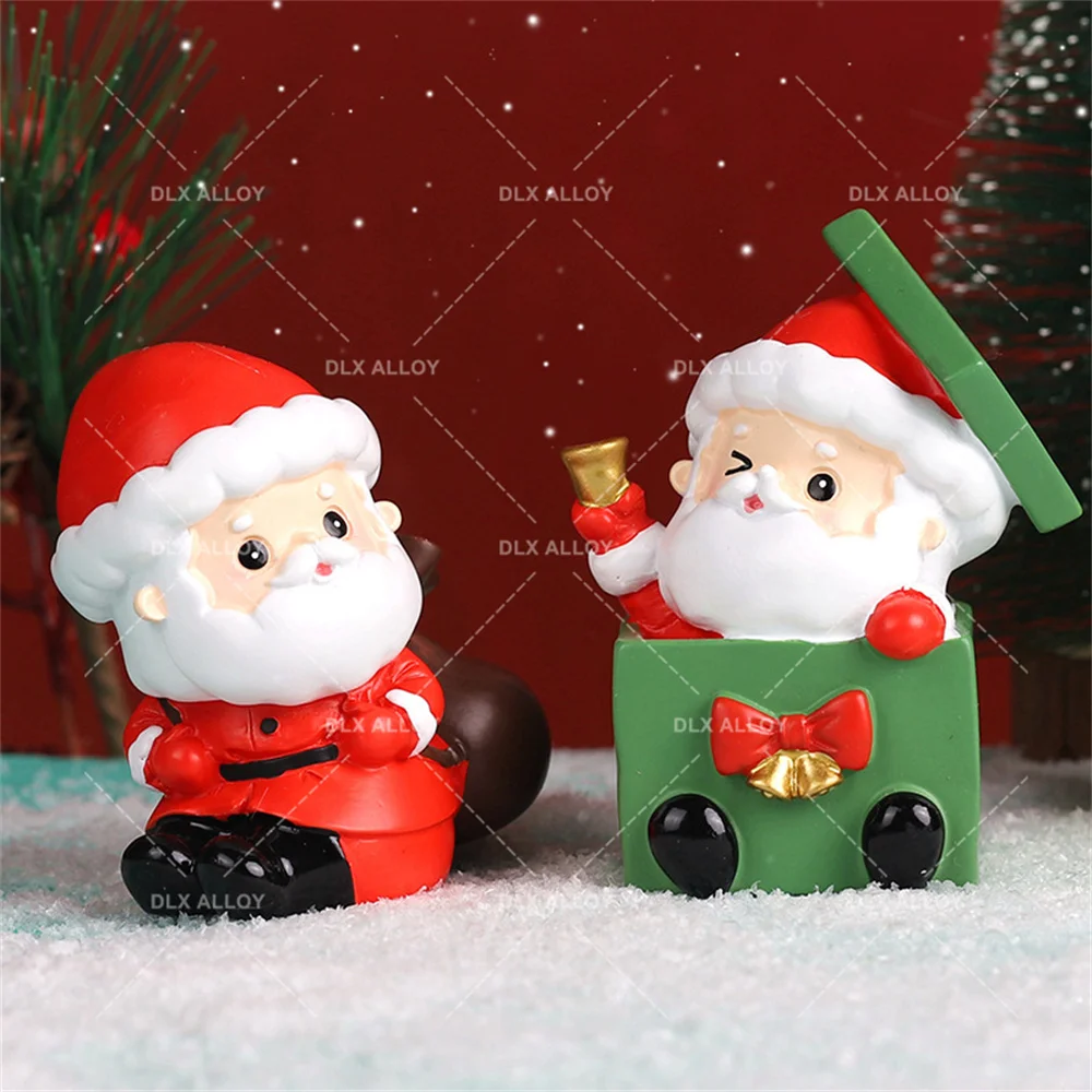 Christmas Living Room Home Desktop Decorations Resin Santa Claus Sculpture For Kids Gifts