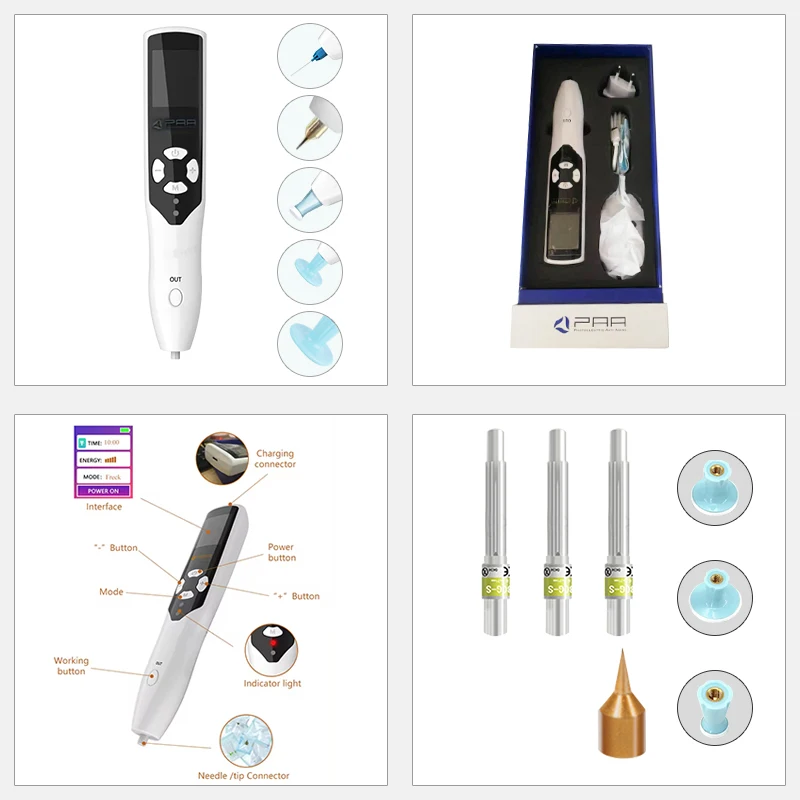 Wireless 2in1 Cold Handheld Ozone Fibroblast Plasma Pen For Eyelid Face Lifting Wrinkle Spot Mole Freckle Removal Skin Care